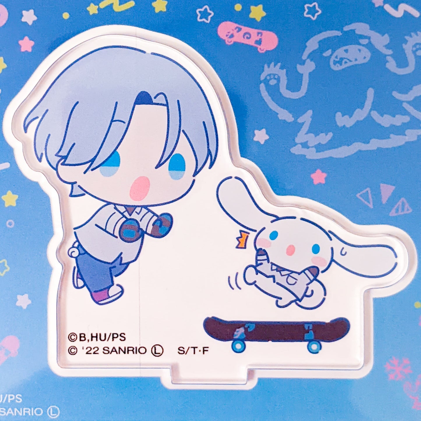 Langa Hasegawa (Snow) & Cinnamoroll SK8 The Infinity x Sanrio Acrylic Figure Stand