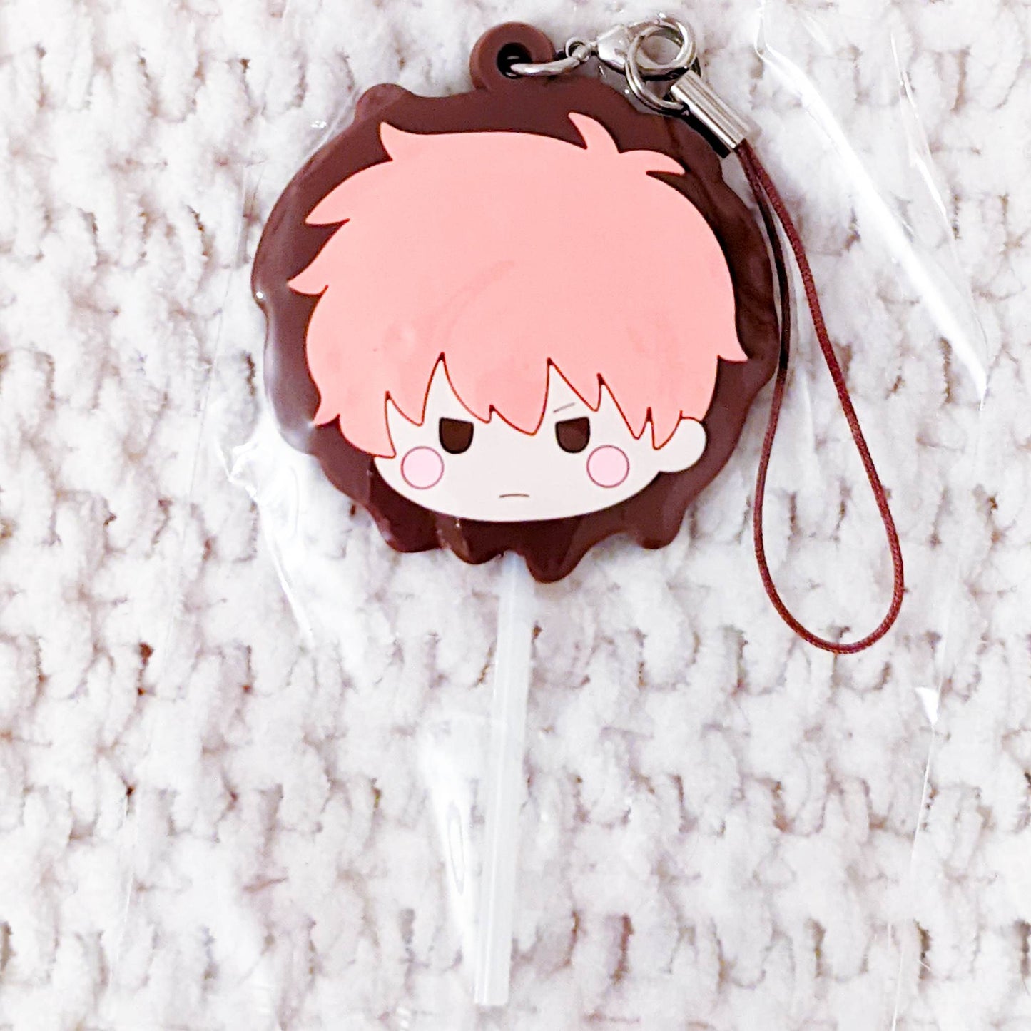 Kyo Sohma Fruits Basket Anime Chocolate Lollipop Rubber Keychain Strap