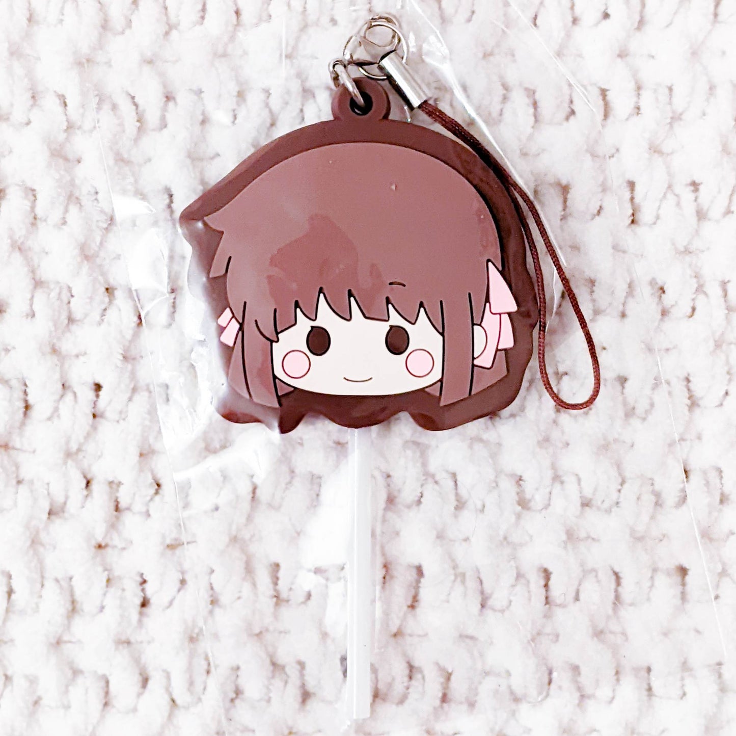 Tohru Honda Fruits Basket Anime Chocolate Lollipop Rubber Keychain Strap