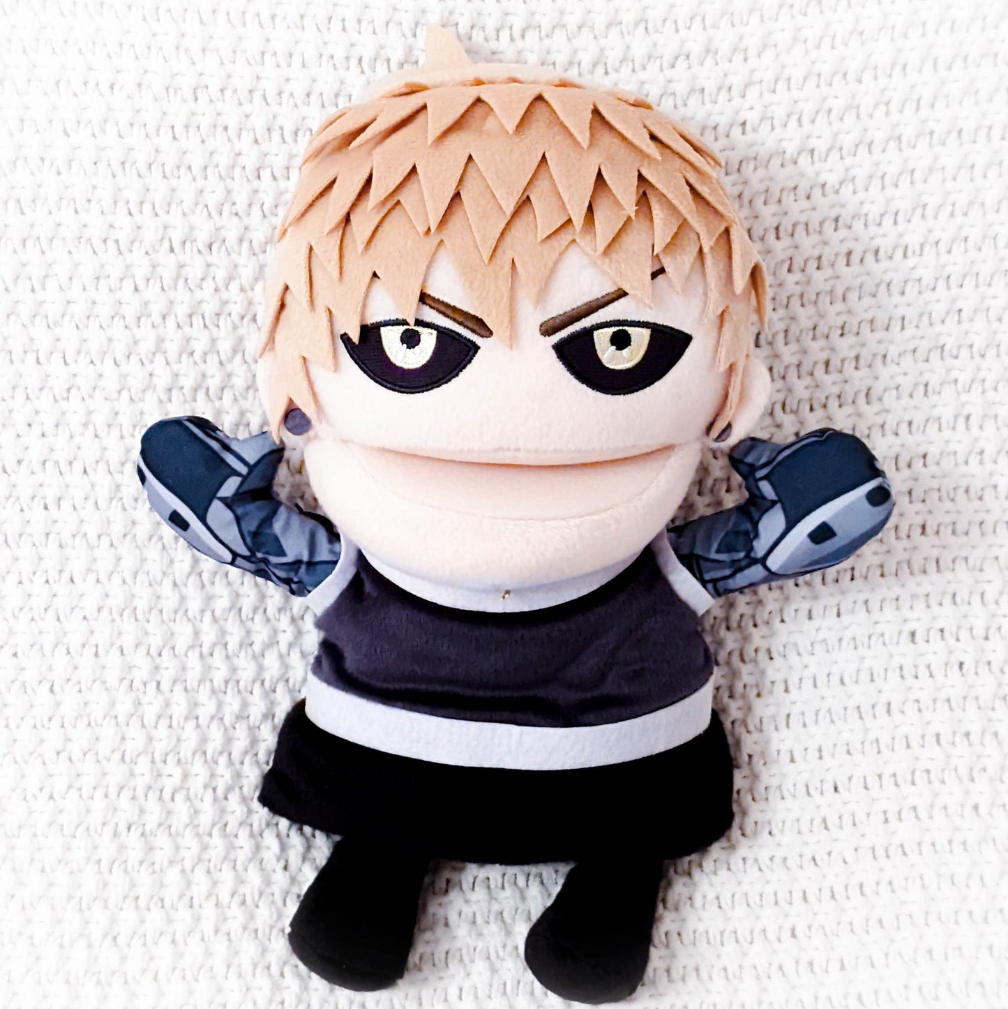 Saitama & Genos - One Punch Man Anime Plush Hand Puppet Set