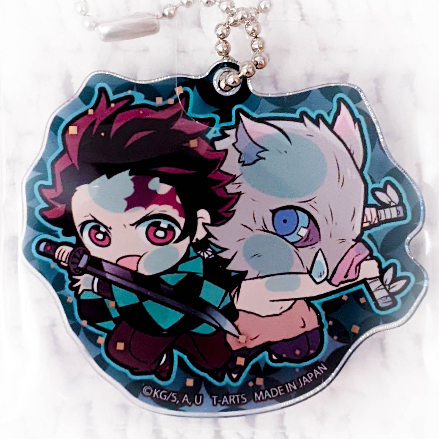 Inosuke Hashibira & Tanjiro Kamado - Kimetsu no Yaiba Demon Slayer Pita Acrylic Keychain
