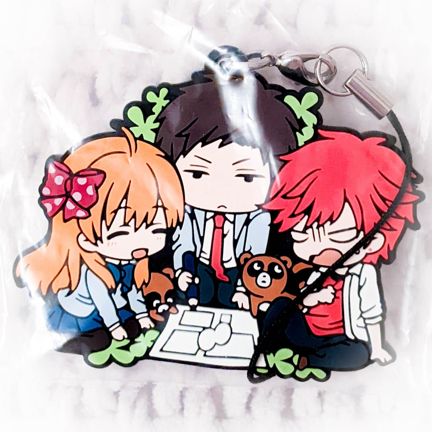 Sakura Chiyo Nozaki Umetarou & Mikoshiba Mikoto - Monthly Girls' Nozaki-kun Rubber Keychain Strap