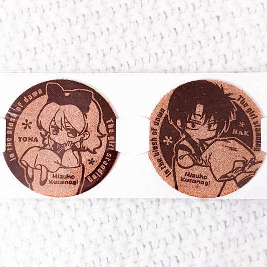 Princess Yona & Son Hak - Yona of the Dawn Chibi Cork Coaster Set