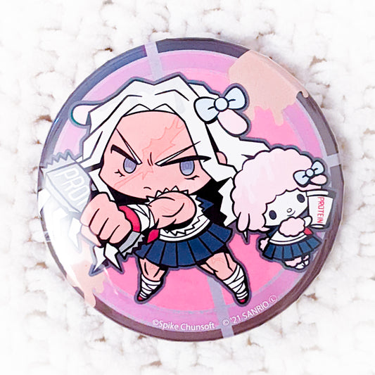 Sakura Ogami x My Sweet Piano Danganronpa Sanrio Anime Pin Back Button Badge