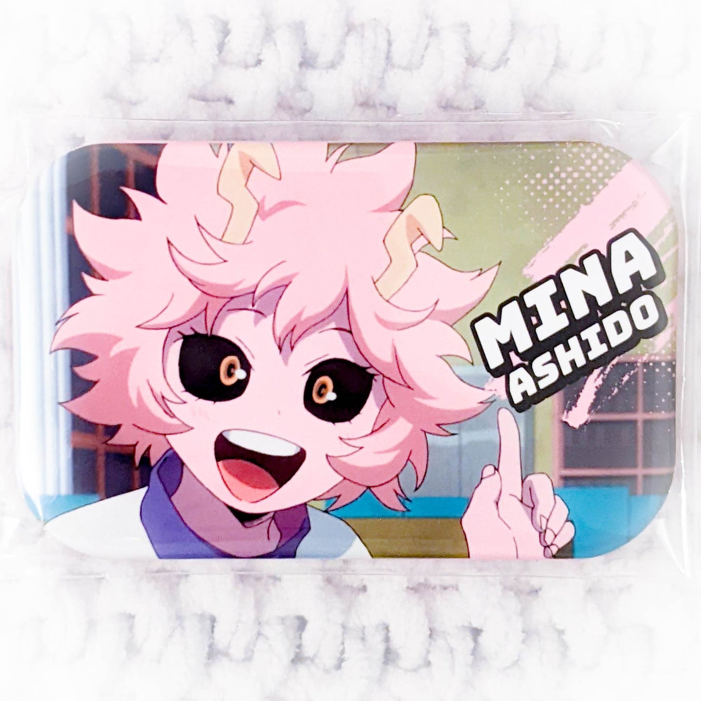 Mina Ashido - My Hero Academia Anime Square Pin Badge Button