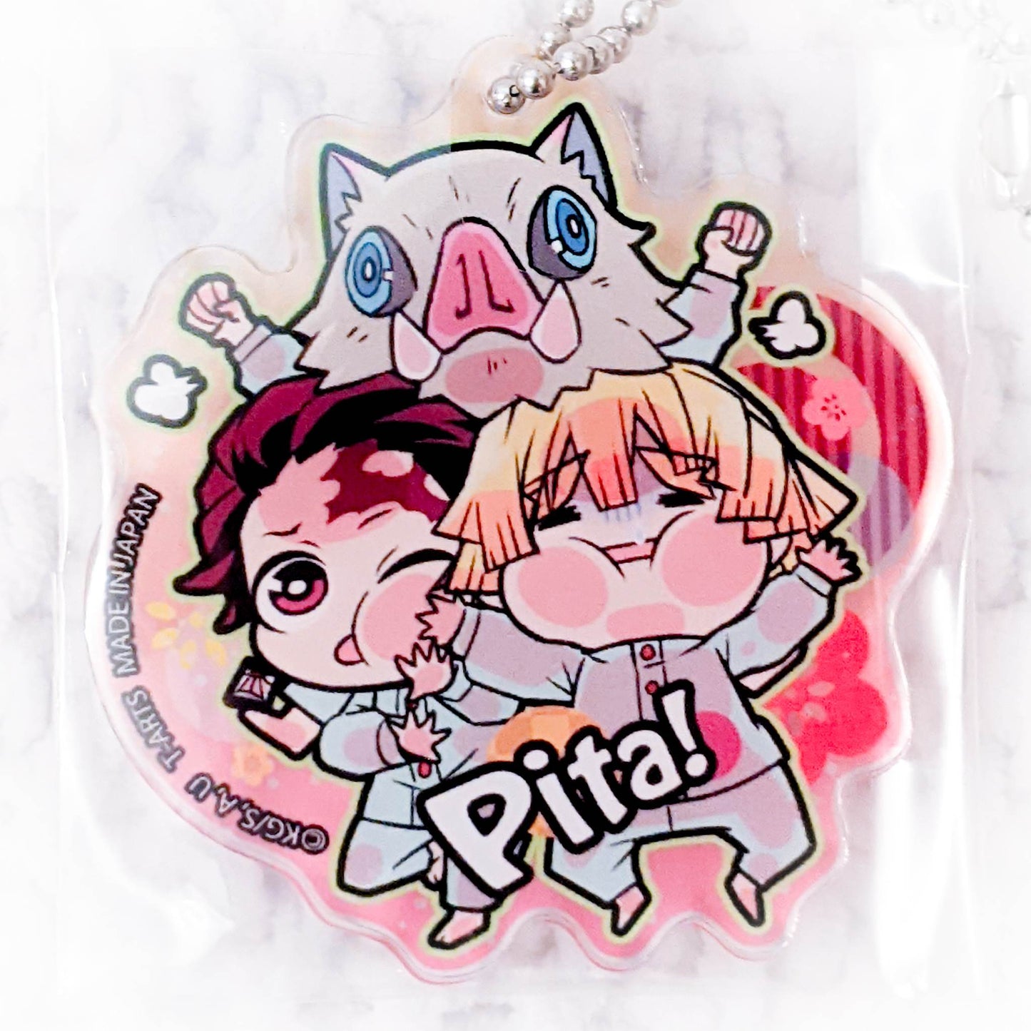Zenitsu Inosuke & Tanjiro - Kimetsu no Yaiba Demon Slayer Pita Acrylic Keychain