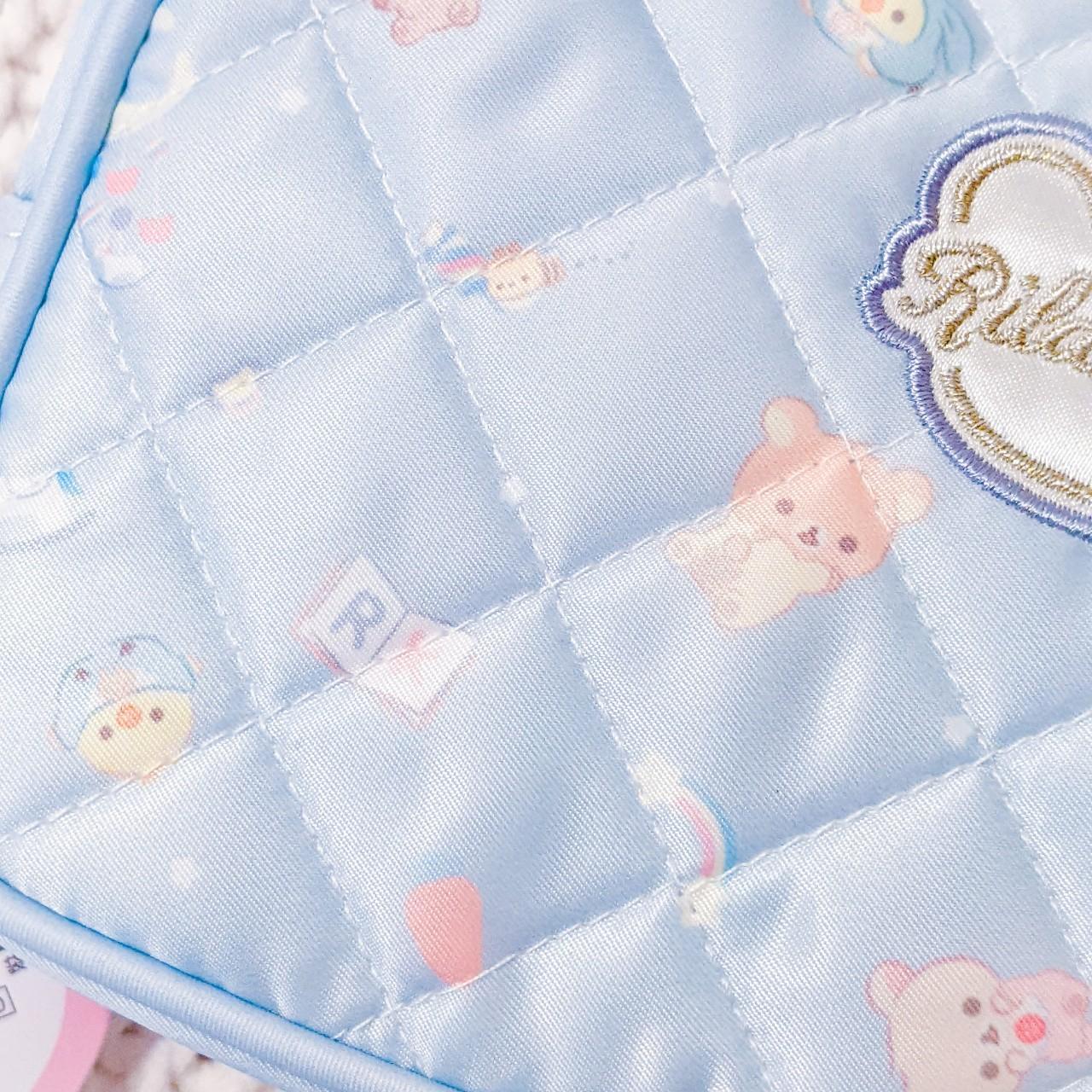 Rilakkuma Usa Usa Baby Quilted Light Blue Pouch Bag San-X