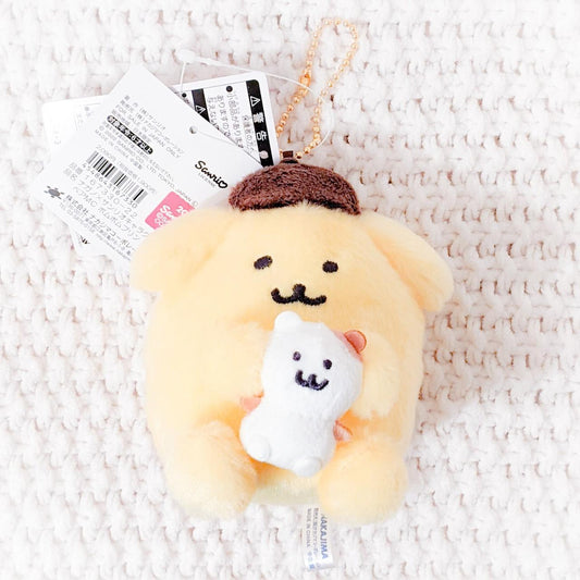 Pompompurin w/ Muffin Nagano x Sanrio Characters Collab Plush Keychain