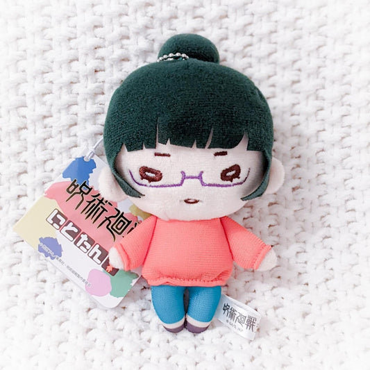 Maki Zenin Jujutsu Kaisen Anime End Credits Nitotan Mini Plush Keychain