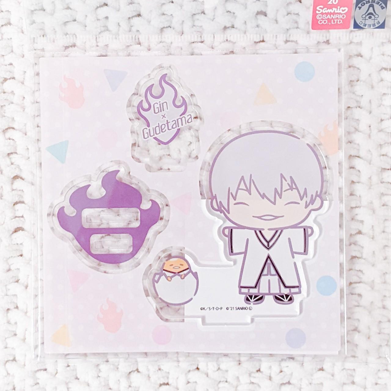 Gin Ichimaru & Gudetama Sanrio x Bleach Chibi Anime Acrylic Figure Stand