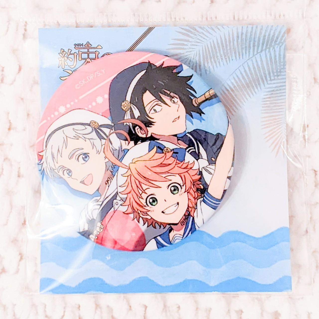 The Promised Neverland Trio Anime Marine Pin Back Button Badge