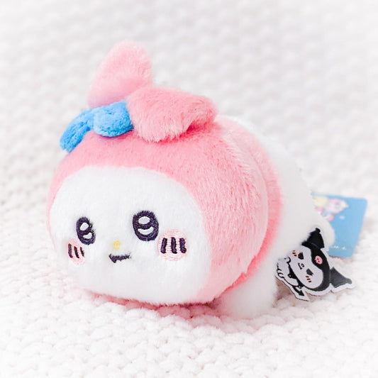 My Melody w/ Kuromi Tag Nagano x Sanrio Characters Collab Nesobri Mini Plush