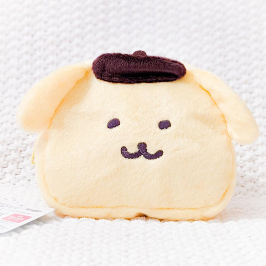 Pompompurin w/ Muffin Patch Nagano x Sanrio Characters Face Zippered Pouch Bag