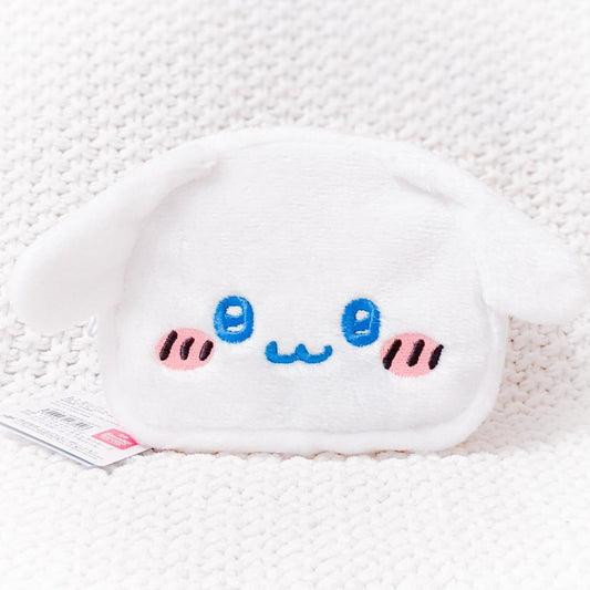 Cinnamoroll w/ Milk Patch Nagano x Sanrio Characters Face Zippered Pouch Bag