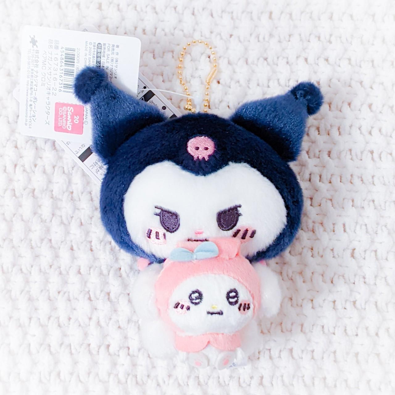 Kuromi w/ My Melody Nagano x Sanrio Characters Collab Plush Keychain
