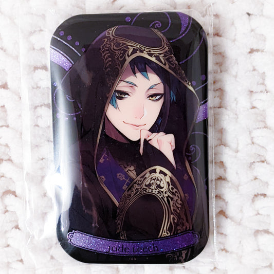 Jade Leech Disney Twisted Wonderland Anime Glitter Can Badge Pin Button