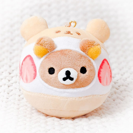 Rilakkuma Retro Sweets Marizzoto Cream Bun San-X Plush Keychain