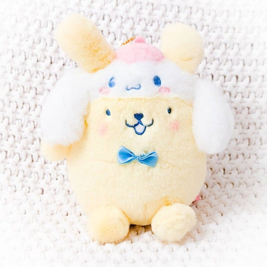 Pompompurin - Cinnamoroll 20th Anniversary Stuffed Plush Keychain Sanrio