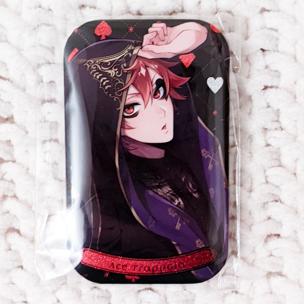 Ace Trappola Disney Twisted Wonderland Anime Glitter Can Badge Pin Button