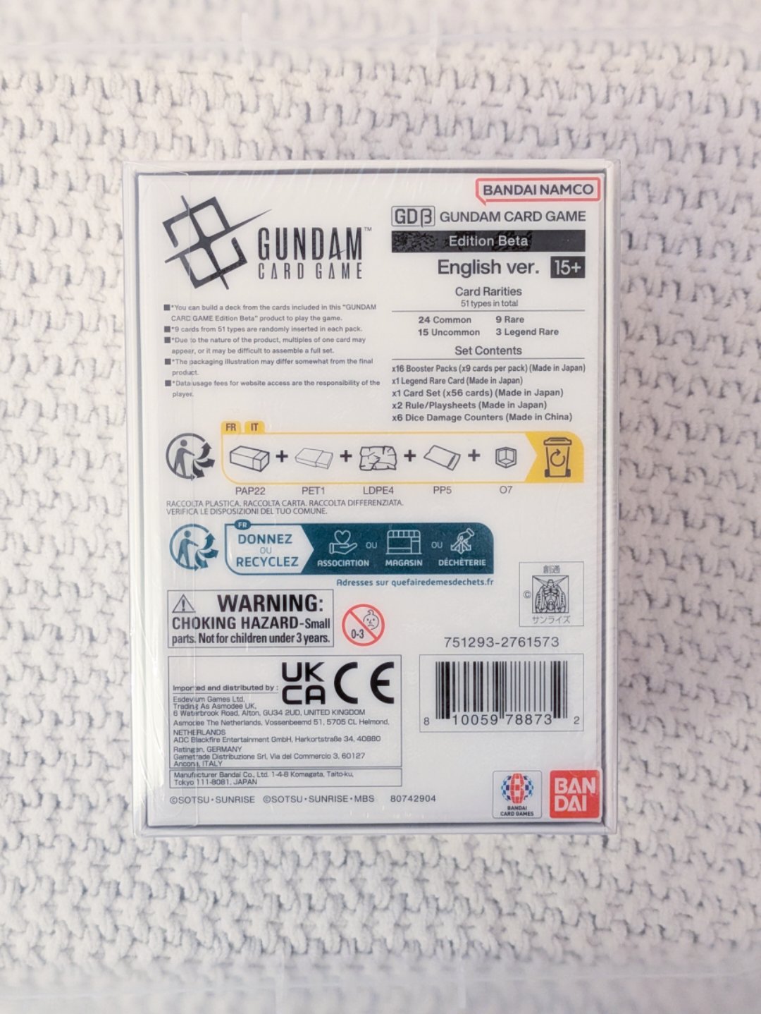 Bandai Gundam TCG Card Game Beta Box (English Ver.)