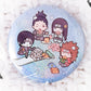 Shikamaru Nara Choji Akimichi Neiji Hyuga & Sai - Naruto Shippuden x Sanrio Pin Badge Button