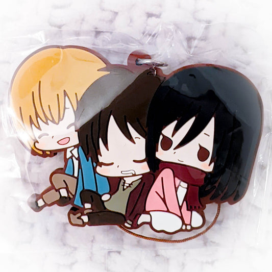 Eren Mikasa & Armin - Attack on Titan Anime Keychain Rubber Strap