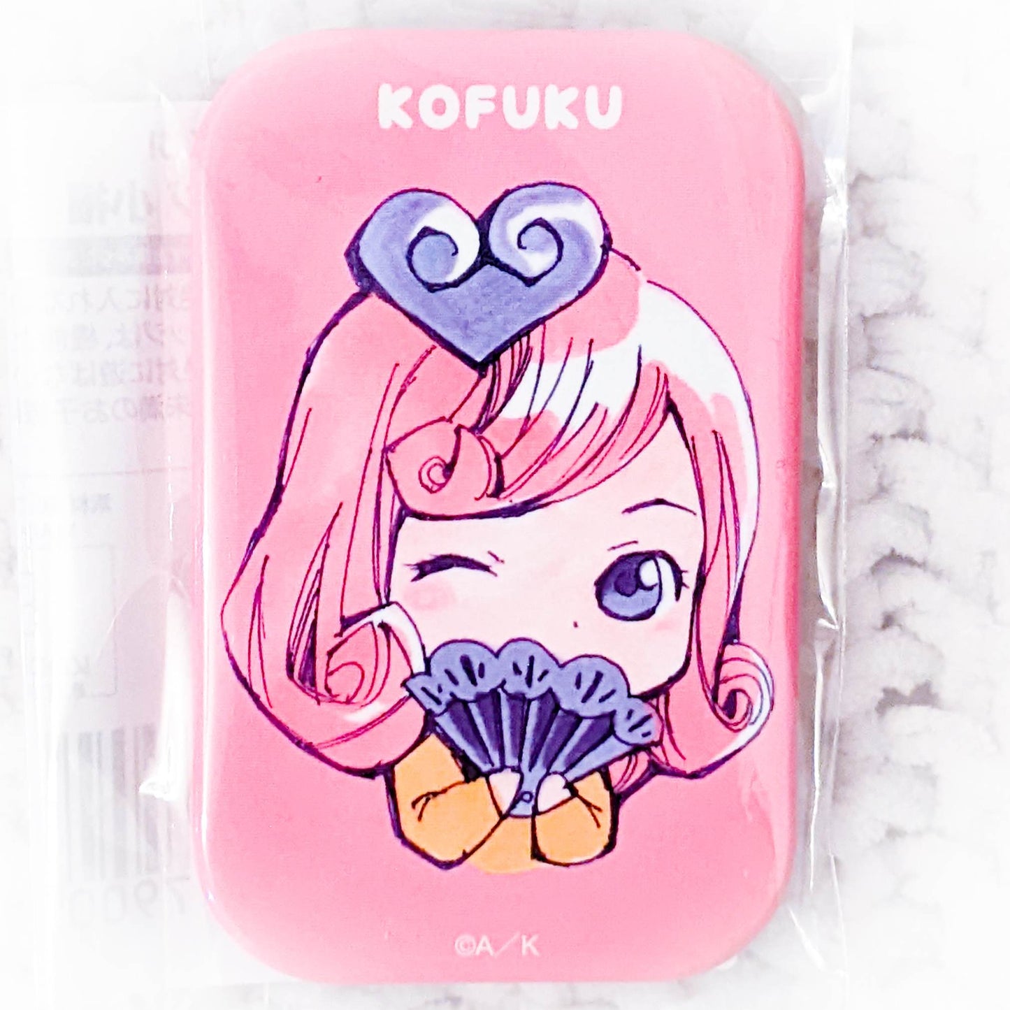 Kofuku - Noragami Anime Chibi Hikido Kuji Square Pin Badge Button