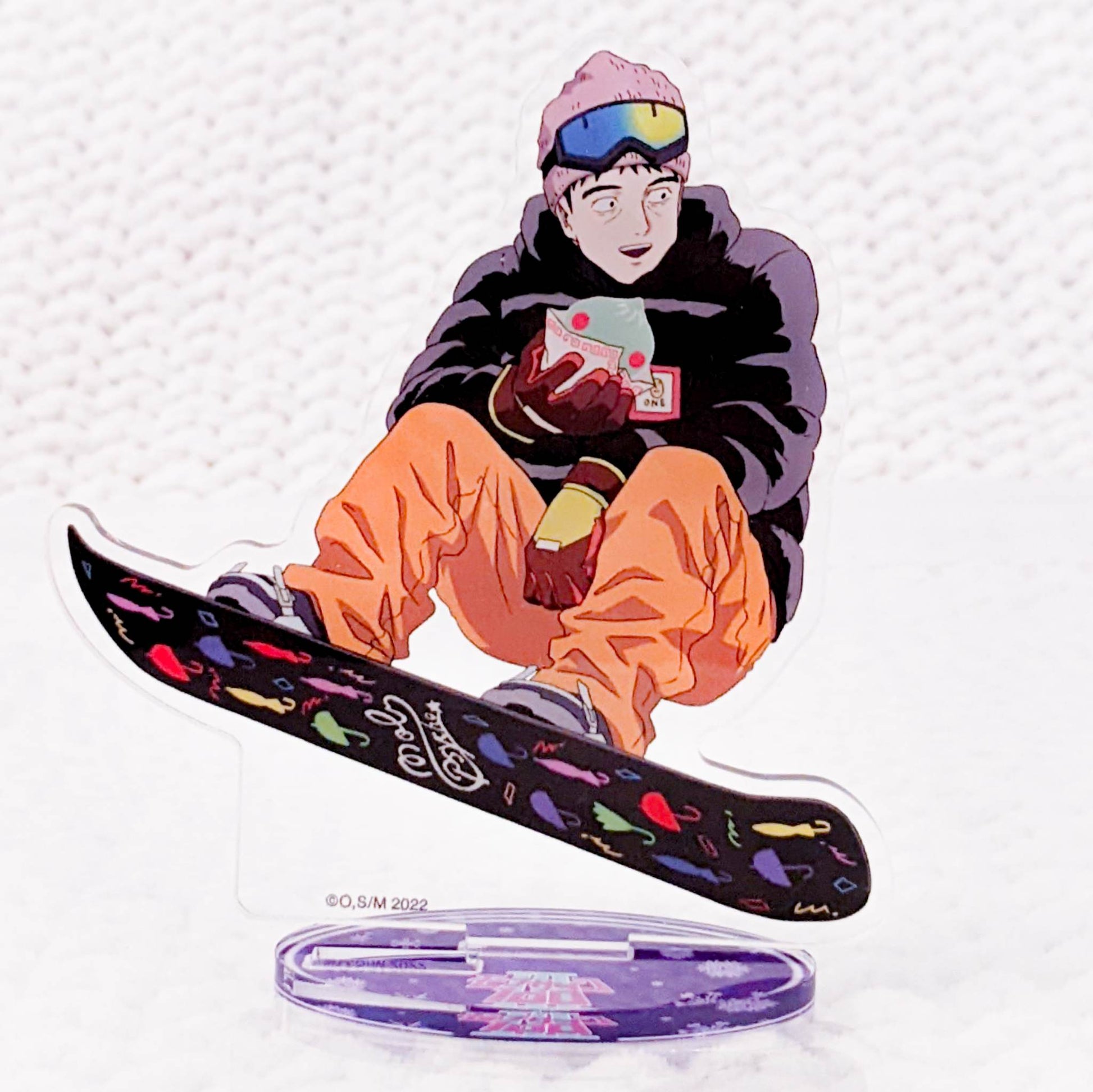 Premium Photo | Anime girl on a snowboard in the air generative ai