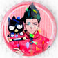 Shoei Baro & Badtz Maru - BLUELOCK x Sanrio Blue Lock Anime Hologram Pin Badge Button