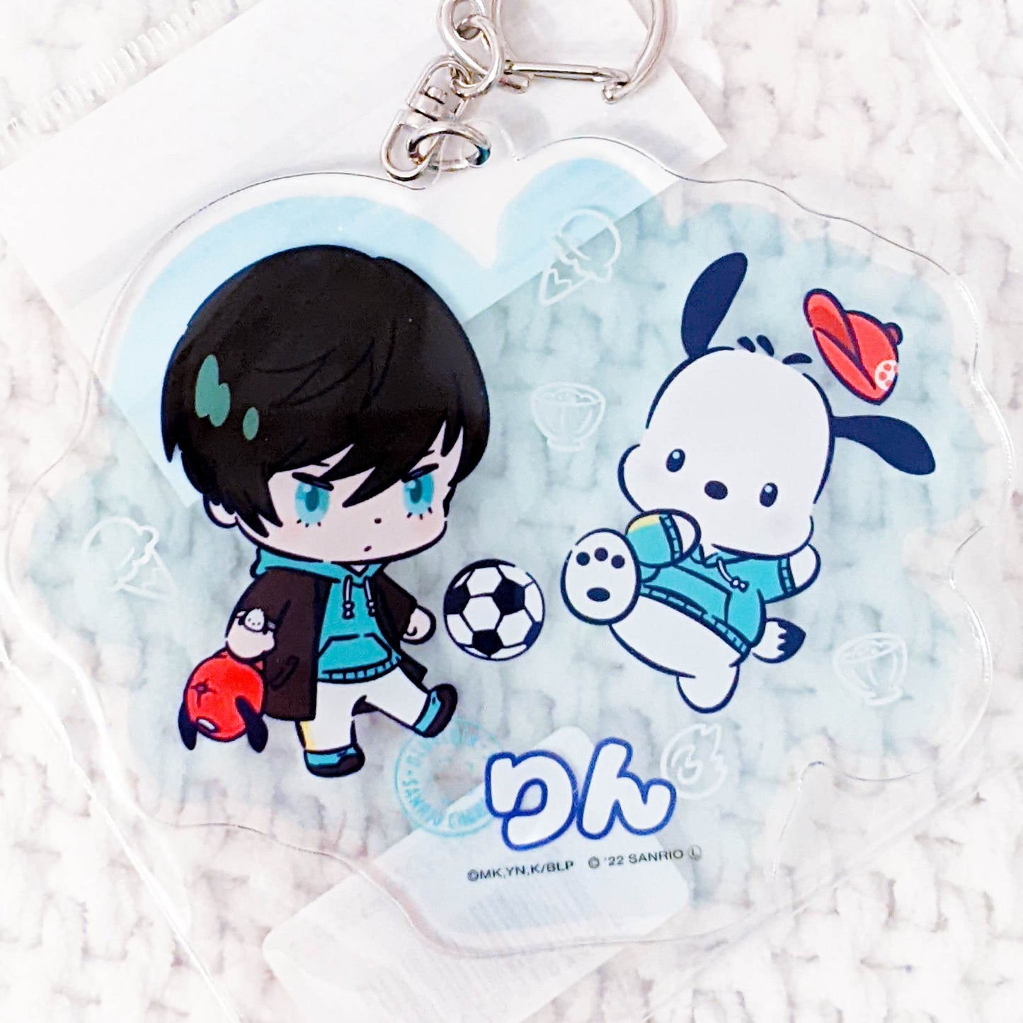 Rin Itoshi & Pochacco - BLUELOCK x Sanrio Blue Lock Anime Acrylic Keychain