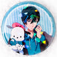 Rin Itoshi & Pochacco - BLUELOCK x Sanrio Blue Lock Anime Hologram Pin Badge Button