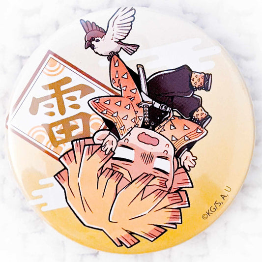 Zenitsu Agatsuma - Demon Slayer Kimetsu no Yaiba Sparrow Pin Badge Button