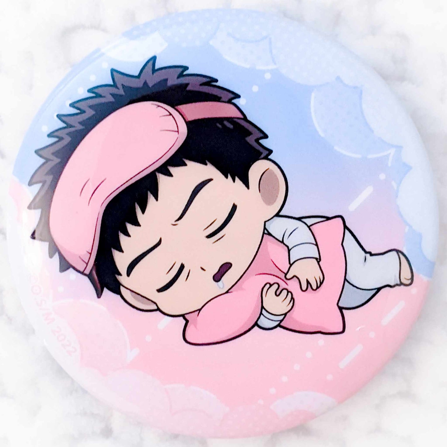 Katsuya Serizawa - Mob Psycho 100 Anime Suyarin Chibi Pin Badge Button