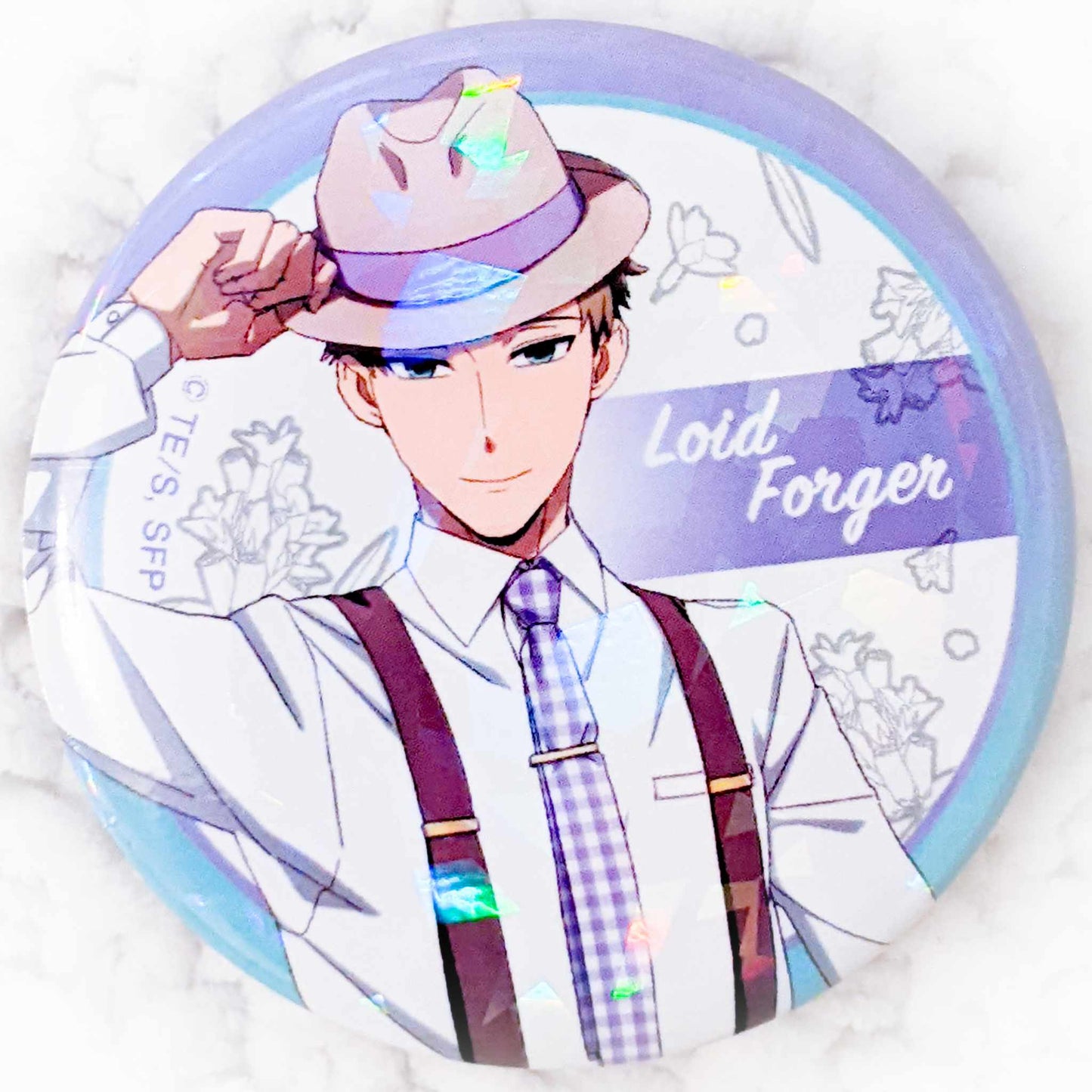 Loid Forger - SPY x FAMILY Anime Hologram Pin Badge Button