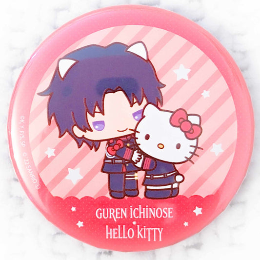 Guren Ichinose & Hello Kitty - Seraph of the End x Sanrio Anime Chibi Pin Badge Button