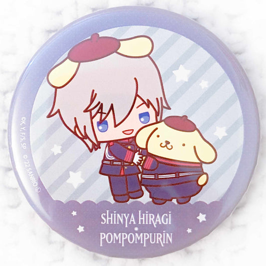 Shinya Hiragi & Pompompurin - Seraph of the End x Sanrio Anime Chibi Pin Badge Button