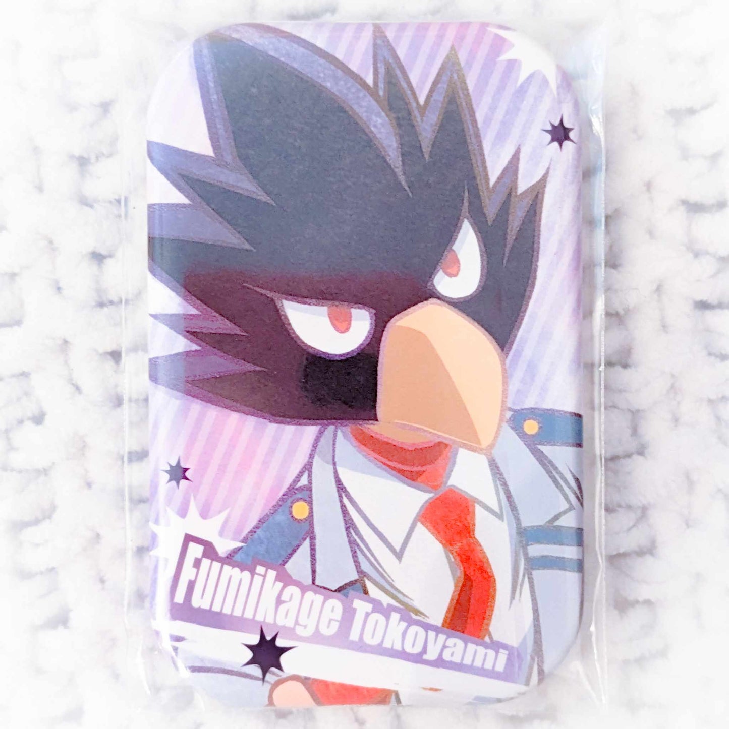 Fumikage Tokoyami - My Hero Academia Anime Marukaku Pin Badge Button