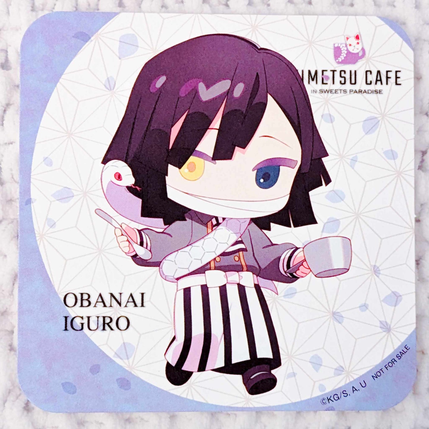 Obanai Iguro - Kimetsu no Yaiba Demon Slayer x Sweets Paradise Cafe Paper Coaster