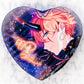 Subaru Akehoshi - Ensemble Stars! Trickstar Anime Heart Shaped Pin Badge Button