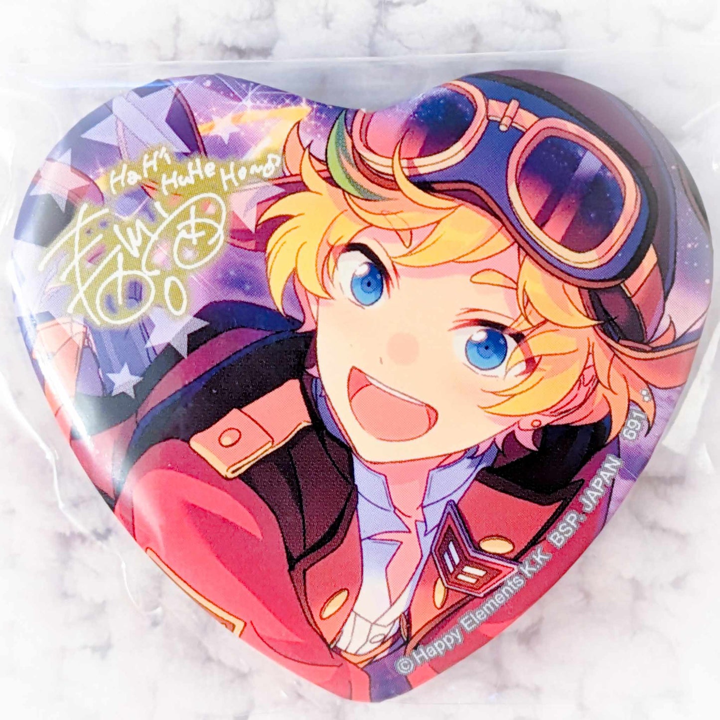 Sora Harukawa - Ensemble Stars! Switch Anime Heart Shaped Pin Badge Button