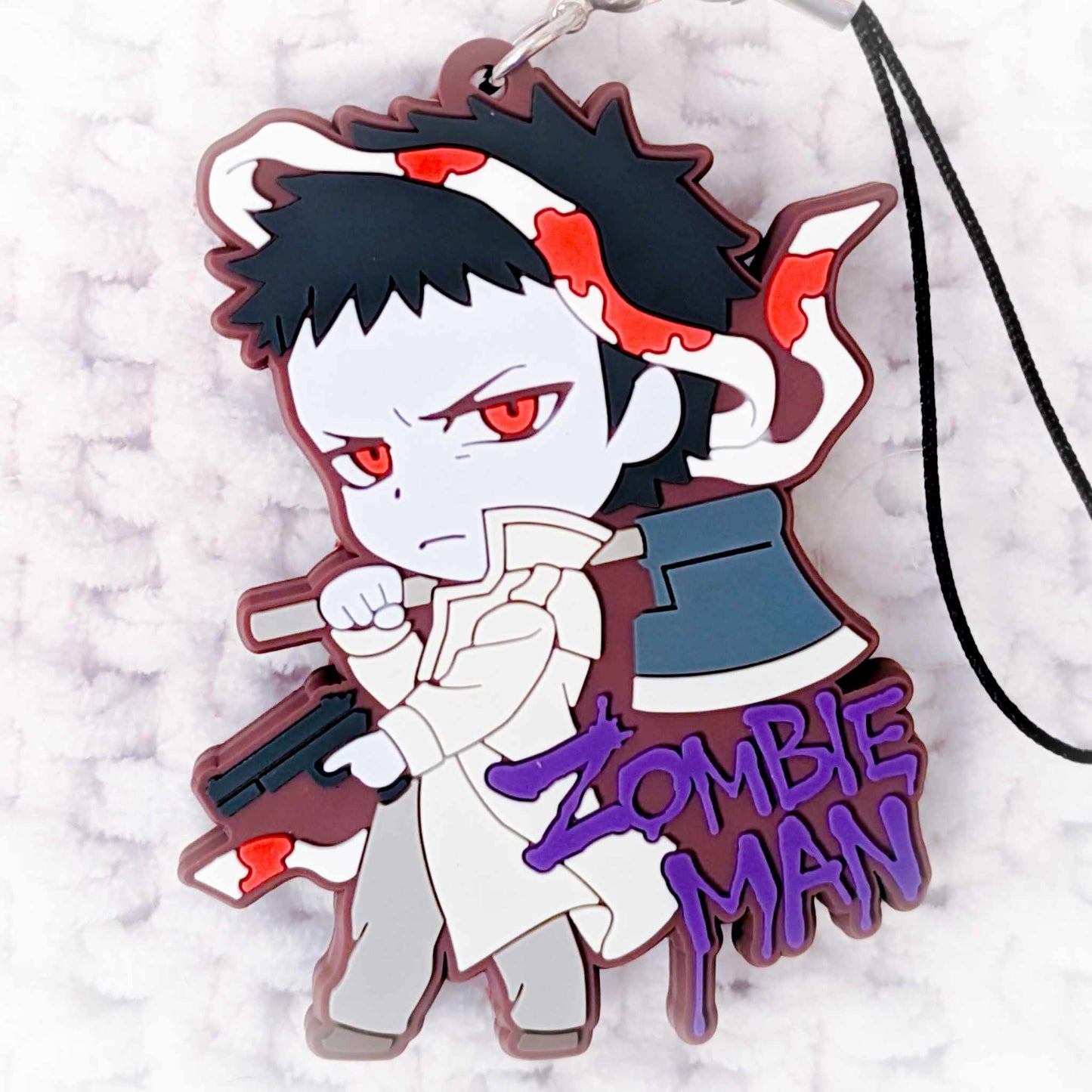 Zombieman - One Punch Man Anime Rubber Keychain Strap