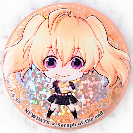 Mitsuba Sangu - Seraph of the End Anime Glitter Chibi Pin Badge Button