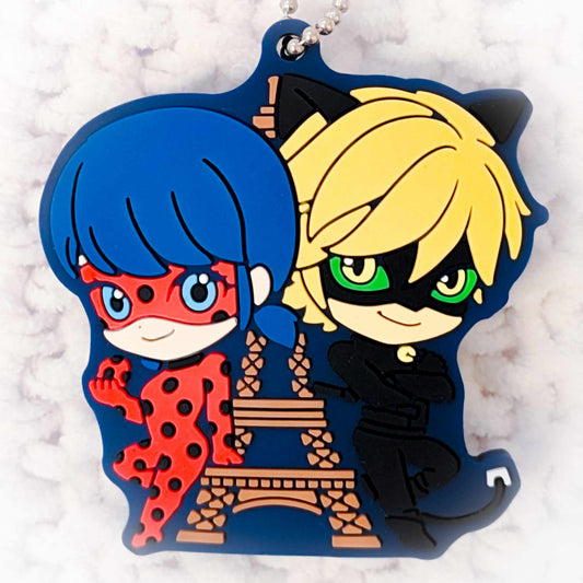 Ladybug & Chat Noir - Miraculous Ladybug Rubber Strap Keychain