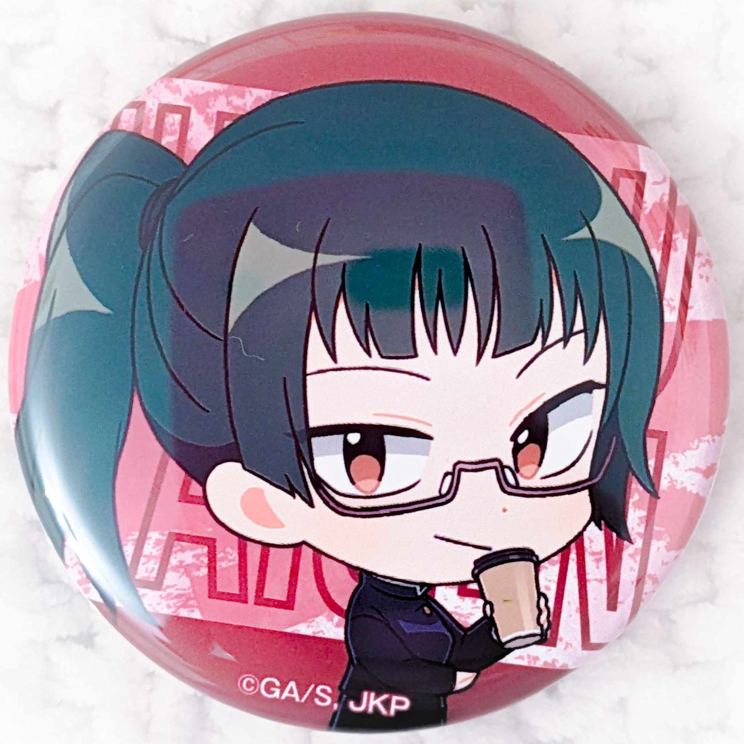 Maki Zenin - Jujutsu Kaisen Anime SEGA Collab Cafe Pin Badge Button