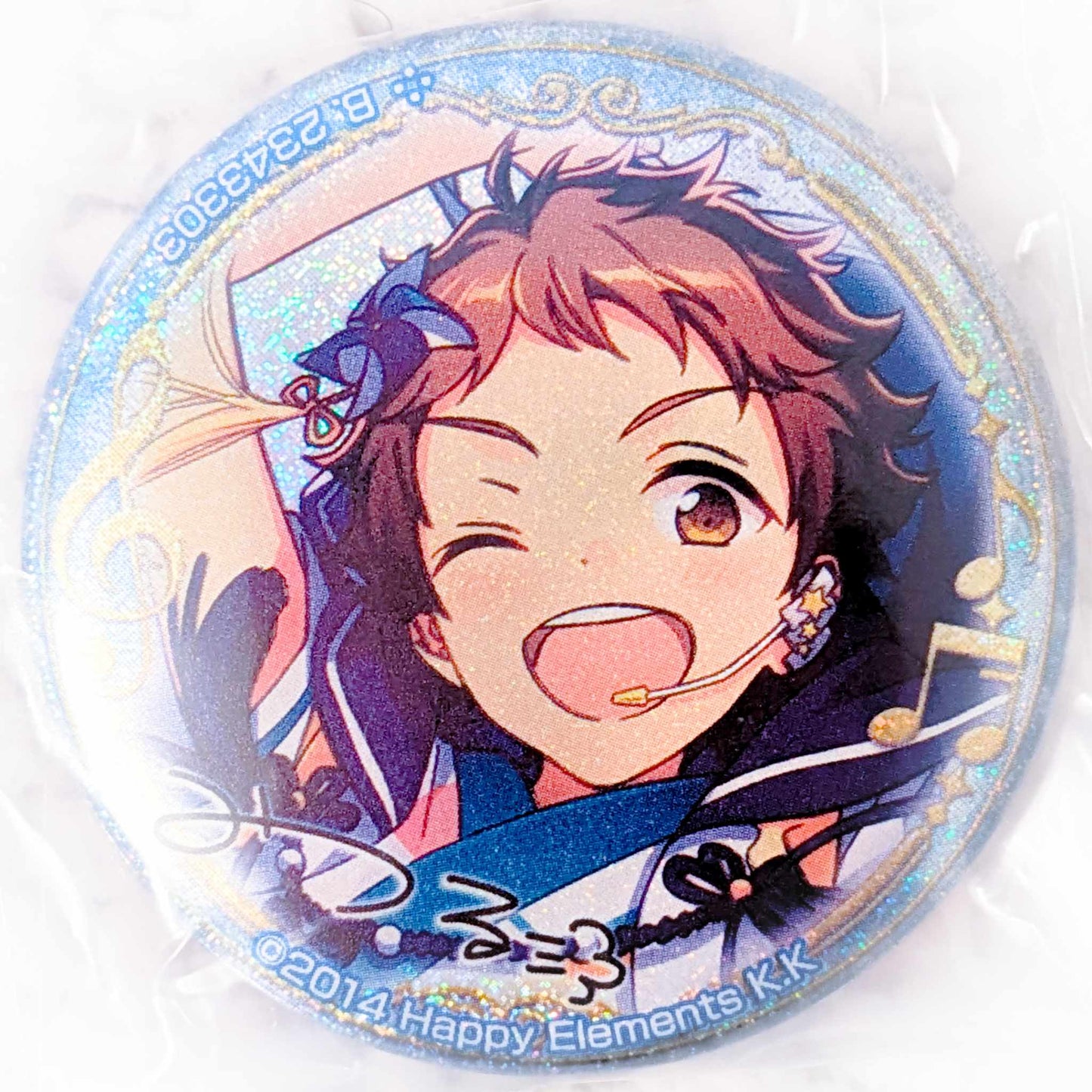 Mitsuru Tenma - Ensemble Stars! Ra*bits Anime Glitter Pin Badge Button