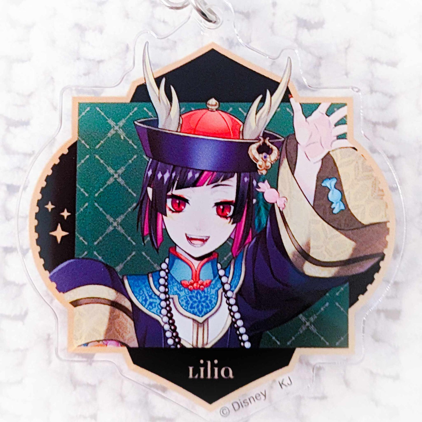 Lilia Vanrouge - Disney Twisted Wonderland Anime Halloween Scary Dress Acrylic Keychain