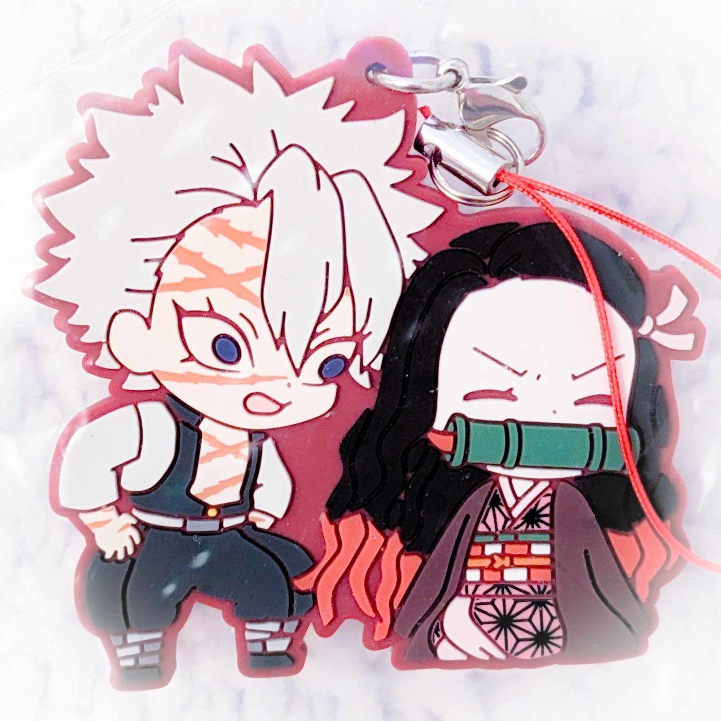 Sanemi Shinazugawa & Nezuko Kamado - Kimetsu no Yaiba Demon Slayer Anime Rubber Strap