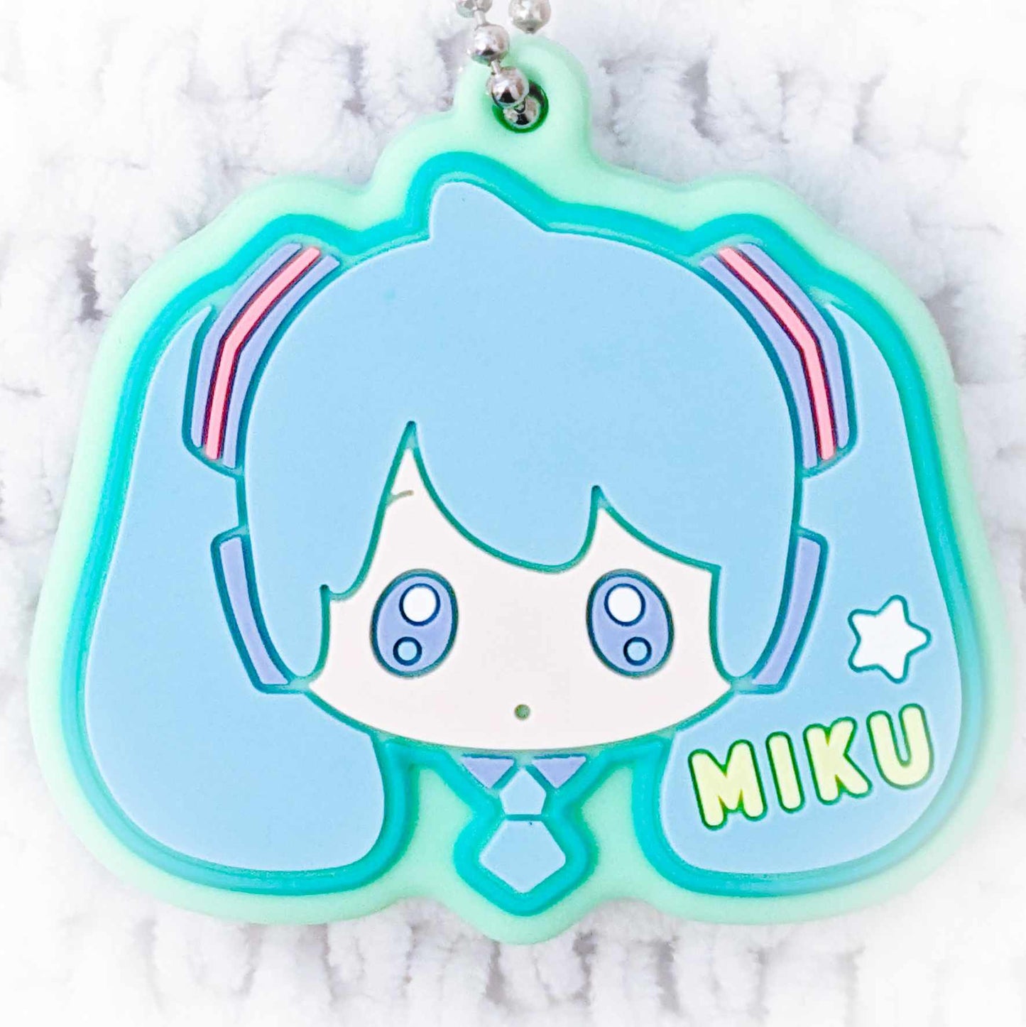 Hatsune Miku - Vocaloid Hatsune Miku Dreamy Pattern Anime Rubber Keychain