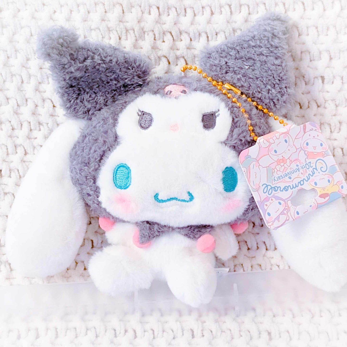 Cinnamoroll x Kuromi - Cinnamoroll 20th Anniversary Sanrio Stuffed Plush Keychain