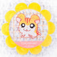 Sandy - Torahamu-chan - Hamtaro Anime Flower Shaped Acrylic Coaster